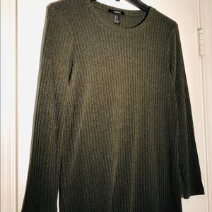 NWOT Forever 21 Hunter Green Sweater Mini Dress